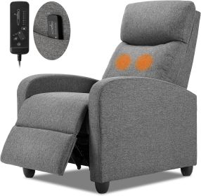 Recliner Chair for Adults, Massage reclining chair for Living Room, Adjustable Modern, Home Theater Seating Single(Deep Grey)