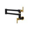 Brass Made Pot Filler, Black & Gold Pot Filler Faucet, Wall Mount Folding Kitchen Sink Pot Filler Faucets