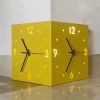 10 inch Corner Double-Sided Clock Wall Clock w Sensor for Living Room and Office