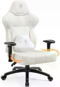 Cross Legged Gaming Chair with Gravity Locking Wheels, High Back PU Leather Computer Chair for Heavy People