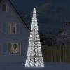 Christmas Tree Light on Flagpole 1534 LEDs Cold White 196.9"