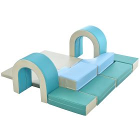 Soft Climb and Crawl Foam Playset 10 in 1, Safe Soft Foam Nugget Block for Infants, Preschools, Toddlers