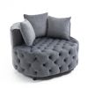 A&A Furniture,Accent Chair / Classical Barrel Chair for living room / Modern Leisure Chair (Grey)