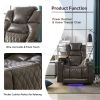 Power Motion Recliner with USB Charging Port and Hidden Arm Storage