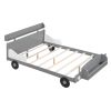 Full Size Car-Shaped Platform Bed,Full Bed with Storage Shelf for Bedroom