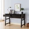 Modern Writing Desk, Home Study Desk with Two Drawers- Red Cocoa