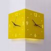 10 inch Corner Double-Sided Clock Wall Clock w Sensor for Living Room and Office