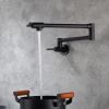 Pot faucet wall-mounted faucet (Matte black)