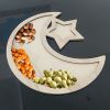 1pc, Eid Al-Fitr Dessert Tray, Stars And Moon Wooden Ornaments, Ramadan Ornaments, Ramadan Kareem, Holiday Accessory, Birthday Party Supplies