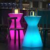 LED RGB Color Changing Cocktail Table Hexagonal Pub-Table Remote Control Waterproof Rechargeable Battery Operated Outdoor