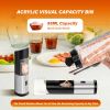 Gravity Electric Salt and Pepper Grinder Set, Adjustable Coarseness, Battery Powered with LED Light, One Hand Automatic Operation, Stainless Steel