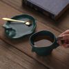 Tea Cup and Saucer Set Ceramic Kissing Couple Coffee Mug Set