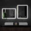 LUVODI 28x36 inch Illuminate Backlit Bathroom Mirror with Light Dimmable Defog Wall-mounted Bath Shower Mirror