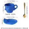 Tea Cup and Saucer Set Ceramic Kissing Couple Coffee Mug Set