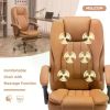 Massage Chair, Office Chair for Learning, Ergonomic Computer Chair with Kneading and Vibration Functions, Orange